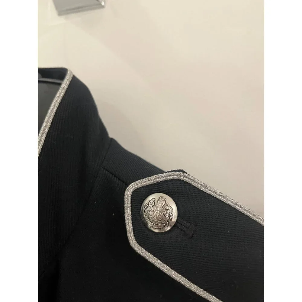 NWOT Lauren Ralph Lauren Jacket Black Military Double breast Sz 2 - Picture 10 of 16